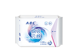 ABC夜用纖薄棉柔表層衛(wèi)生巾(瞬吸雲棉)280mm 8片