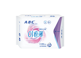 ABC夜用極薄棉柔表層衛(wèi)生巾(瞬吸雲棉)285mm 8片