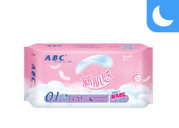 ABC新肌感加長(zhǎng)甜睡夜用超薄衛(wèi)生巾3片(含KMS健康配方)-KX89